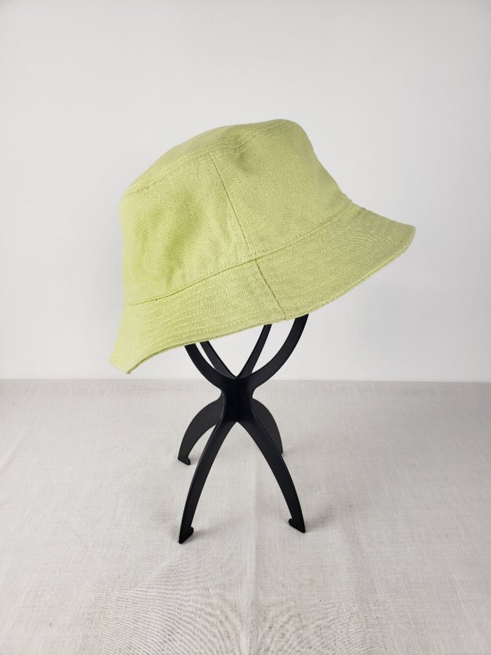 Madewell Short-Brimmed Bucket Hat Lime Green Cotton Canvas Womens M/L